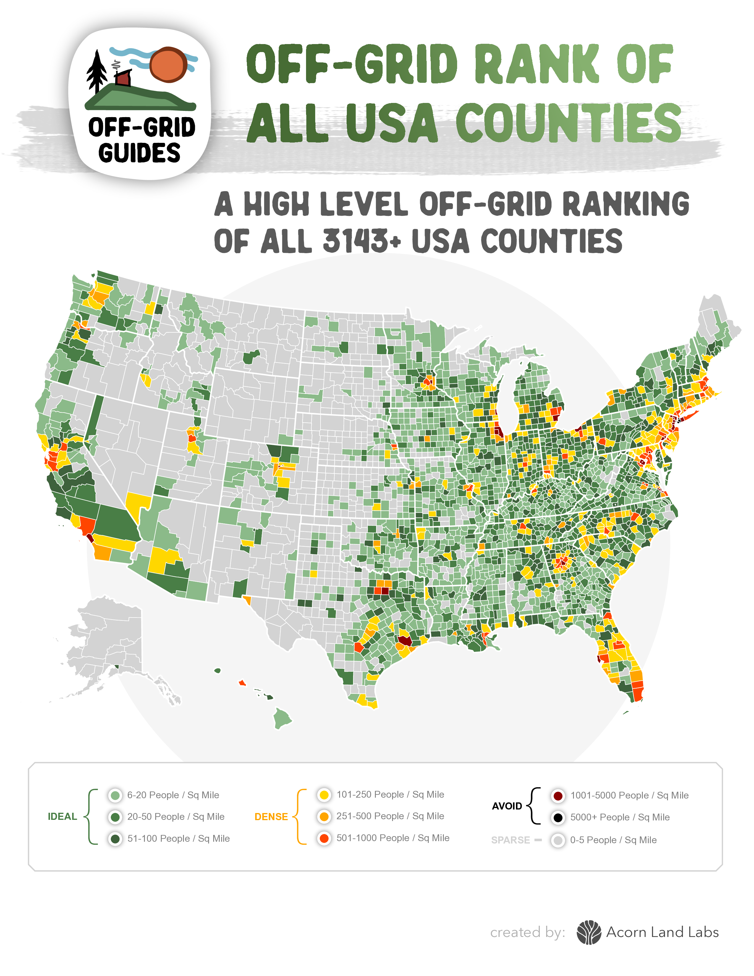 All USA Counties Off-Grid Guides Summary PDF Downloads