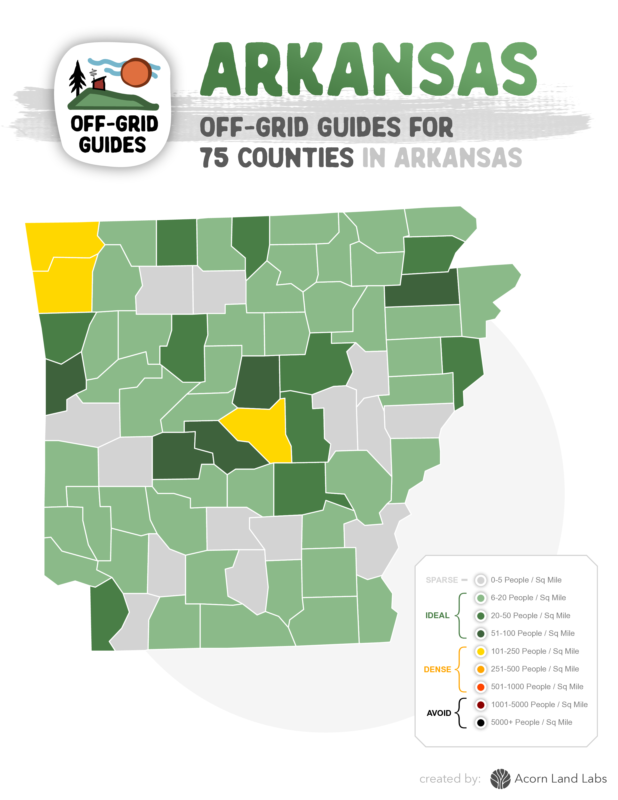 Arkansas Off-Grid Guide PDF Download: 75 Counties Rated