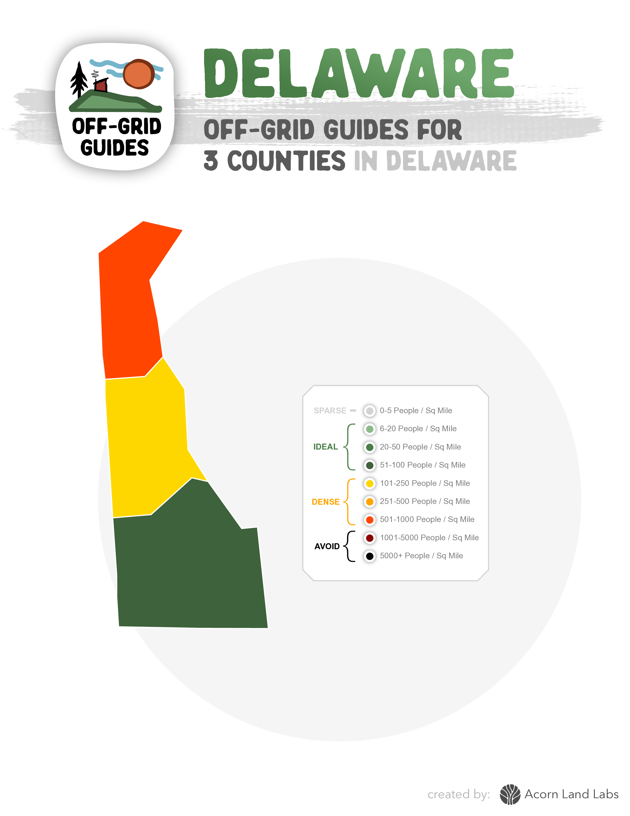 Delaware Off-Grid Guide PDF Download: 3 Counties Rated