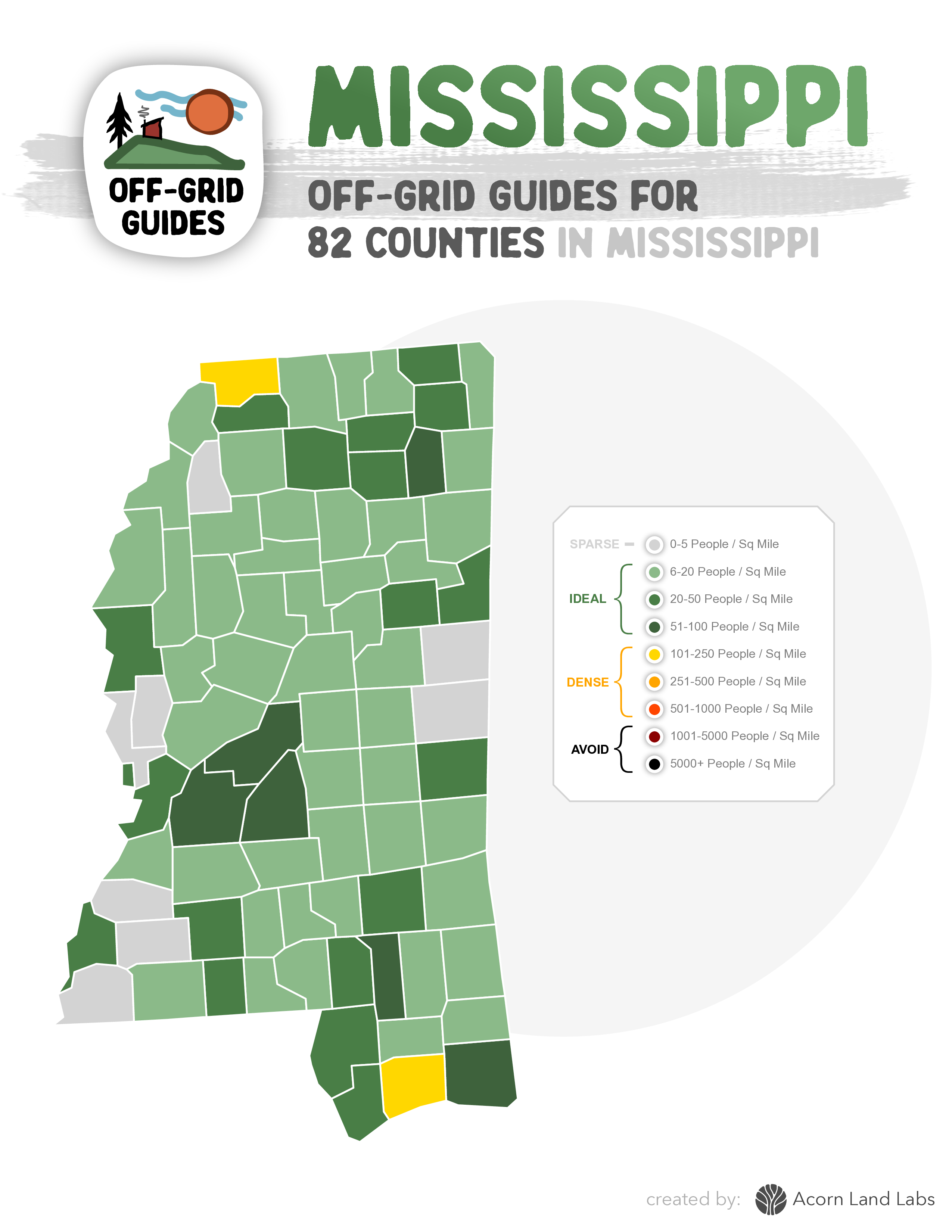 Mississippi Off-Grid Guide PDF Download: 82 Counties Rated