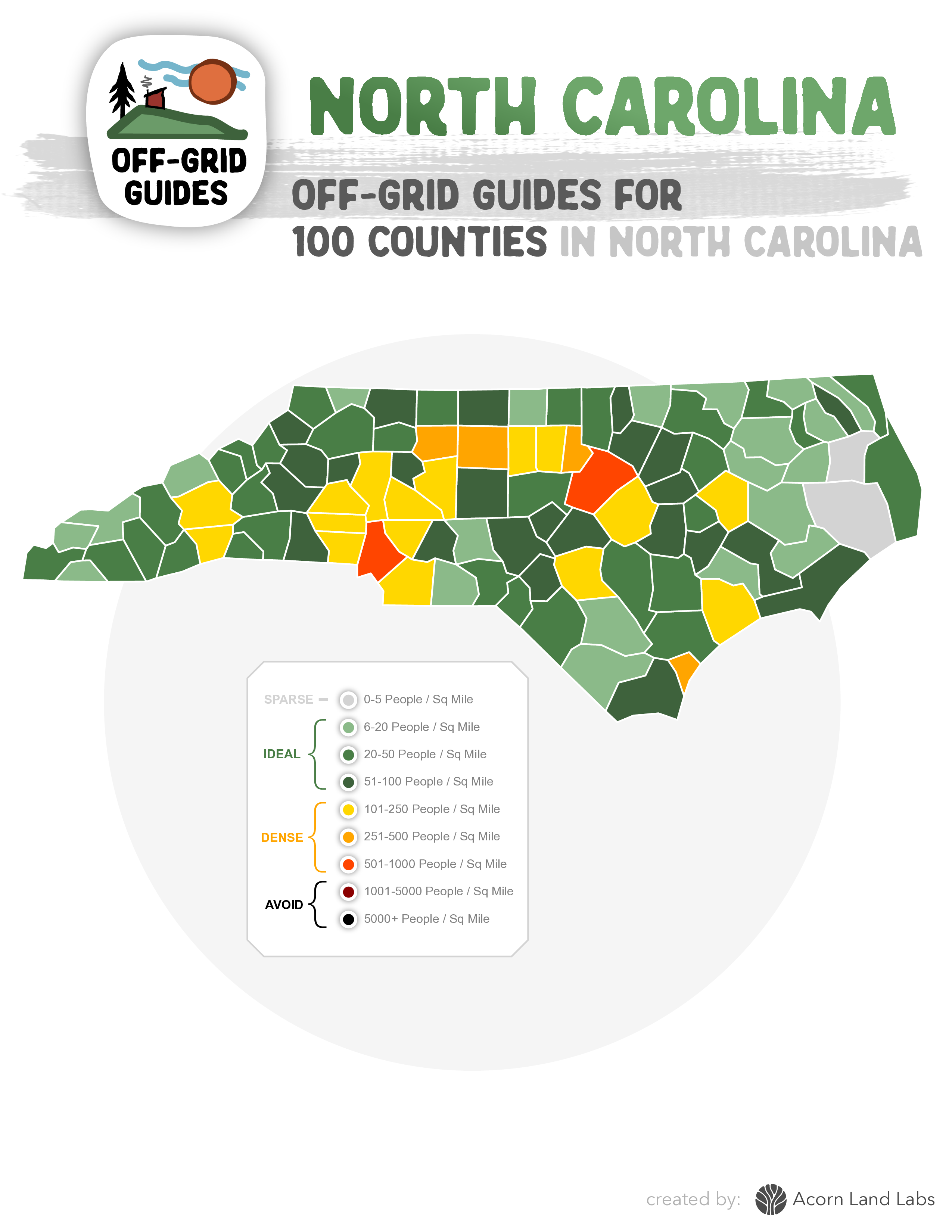 North Carolina Off-Grid Guide PDF Download: 100 Counties Rated