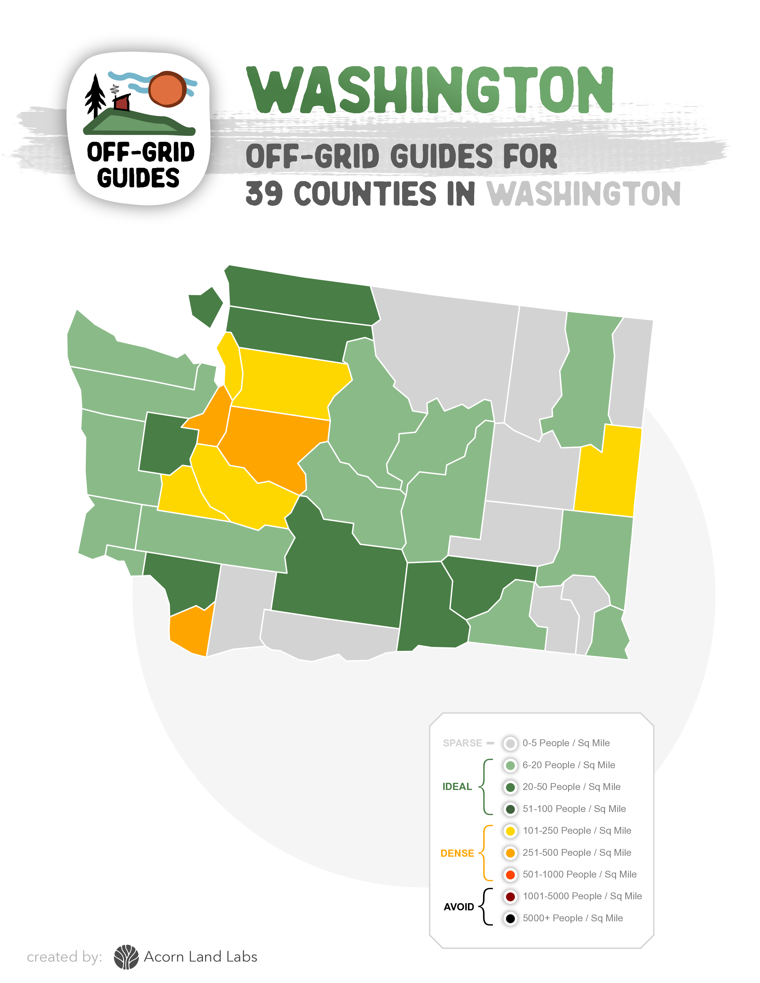 Washington (State) Off-Grid Guide PDF Download: 39 Counties Rated