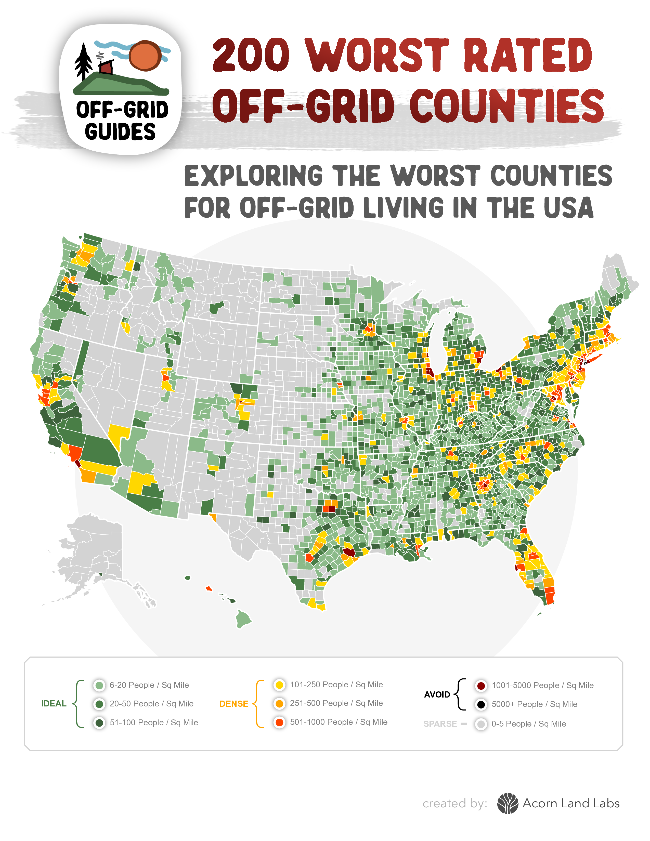 Worst USA Counties for Off-Grid Guide Living PDF Download